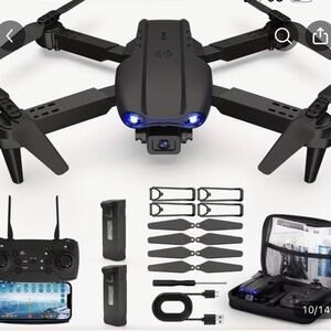 Black Foldable Drone with Accessories